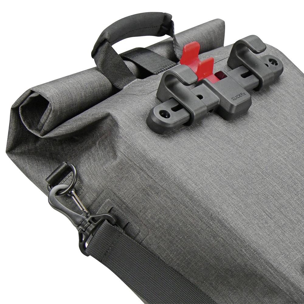 KLICKfix Gepäckträgertasche Lightpack GT wasserdicht grau Größe 40x34x18 cm 16l