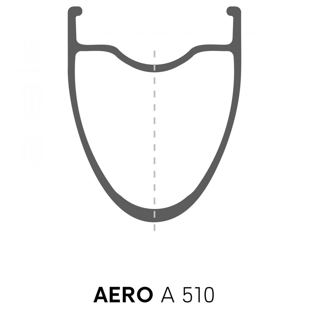 DT Swiss Felge A 510 Disc 28"/700C 24 Loch Schwarz - aerodynamische Road-Felge