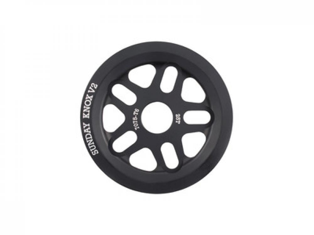 Sunday Knox V2 Kettenblatt mit Guard;25T, 7075-T6, schwarz;