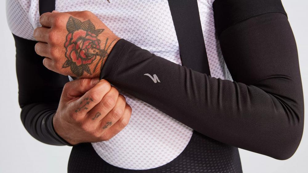 RACE RAIN ARM COVER BLK L - Schwarze Regen-Armwärmer Größe L - Bekleidung