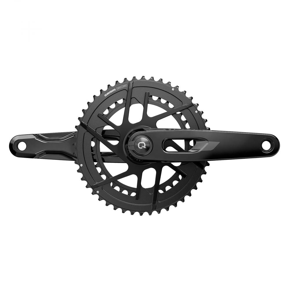 SRAM Quarq Rival E1 Powermeter Kurbelgarnitur DUB Carbon Rennrad mit Leistungsmessung.