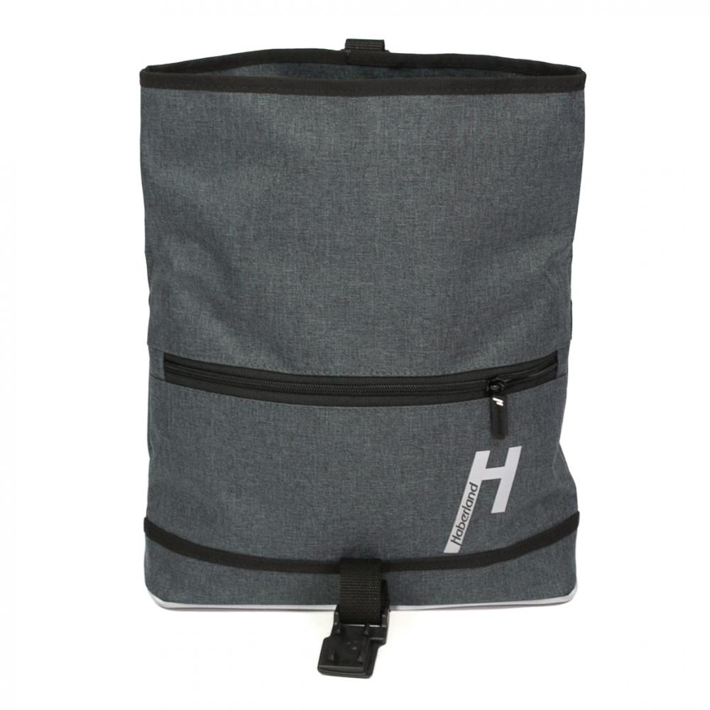 Haberland Lenkertasche Mel eMotion 4 nature anthrazit/reflex - nachhaltige Lenkertasche mit KLICKfix