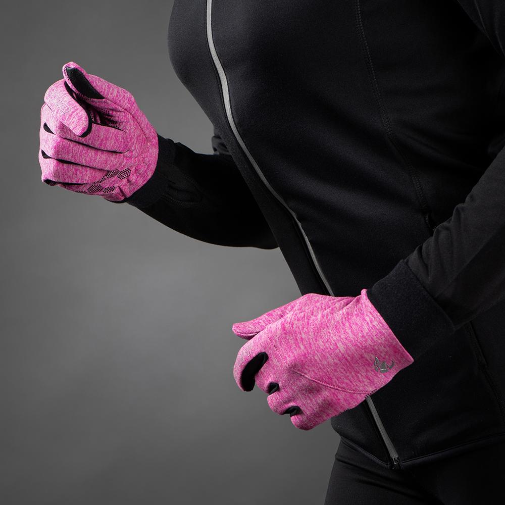 CHIBA Allround Light - Radhandschuhe Polartec-Fleece pink, Touchfinger, Gr. S