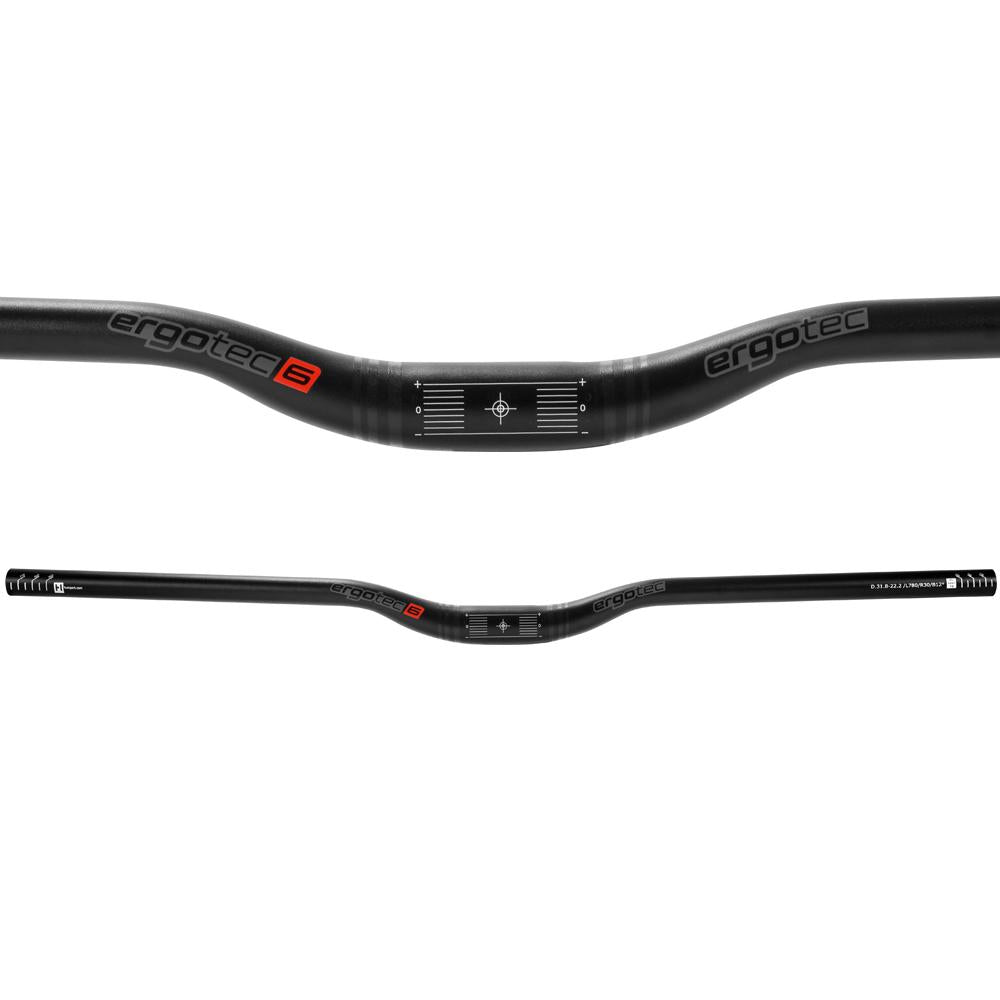 Ergotec Riser Bar 30 MTB Lenker schwarz, 780mm, 31,8mm Ø, 30mm Rise, 12° Backsweep.