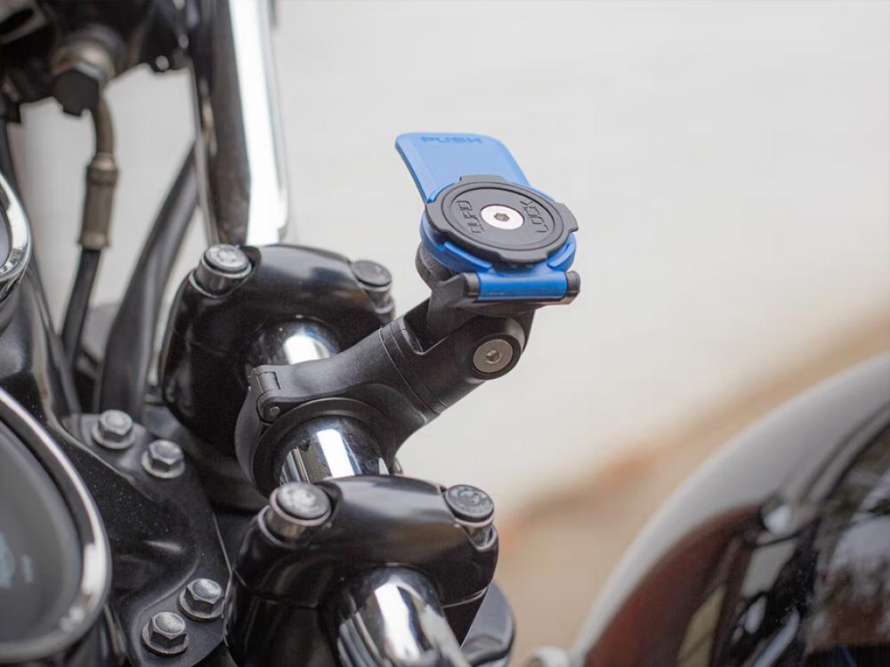 Quad Lock Knuckle Adaptor, Gelenkadapter für Motorradhalterungen, schwarz, kompatibel mit Quad Lock 360, 34,8 mm Höhe, 25 mm Breite