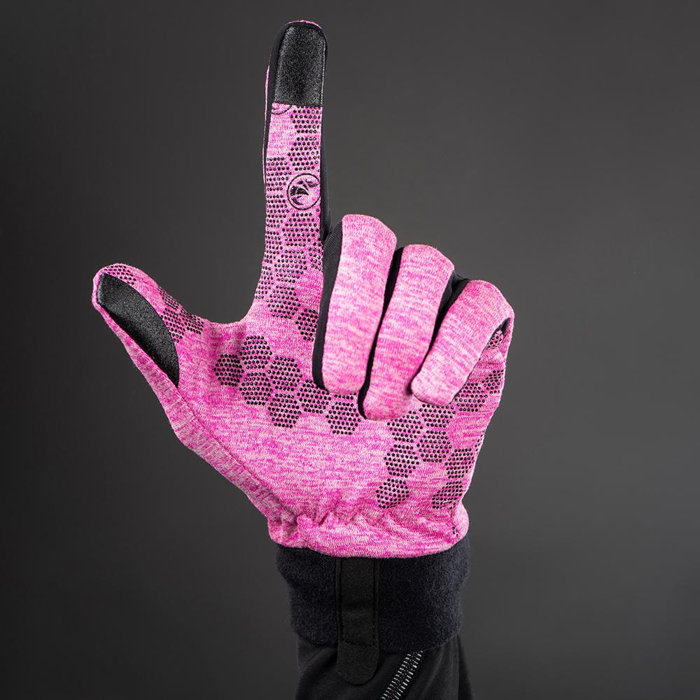CHIBA Allround Light - Radhandschuhe Polartec-Fleece pink, Touchfinger, Gr. S