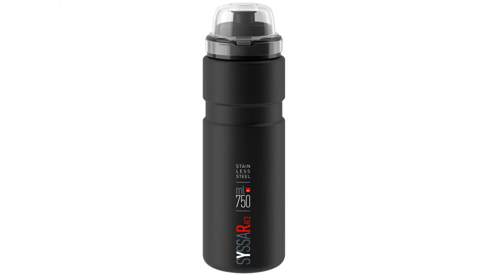 Elite Trinkflasche Syssa Race 750 ml schwarz matt Edelstahl