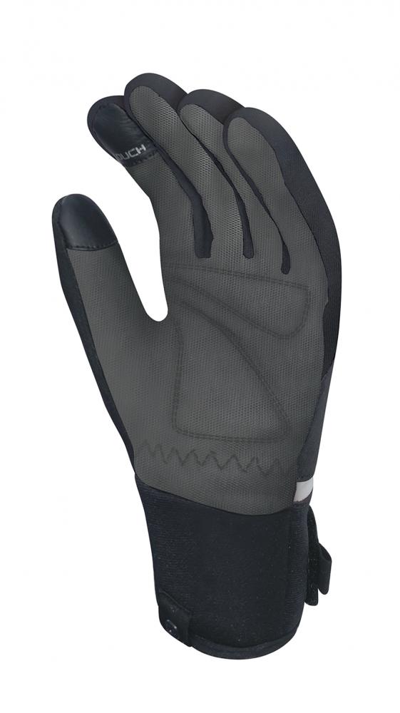 CHIBA Phantom - Radhandschuhe XS schwarz/schwarz, Softshell, winddicht, Touchfunktion