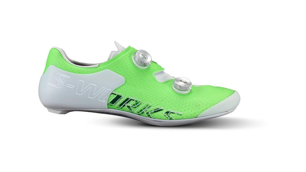 Specialized S-Works Ares Road Schuh Gr. 45 Green Gecko - Profi Rennradschuh