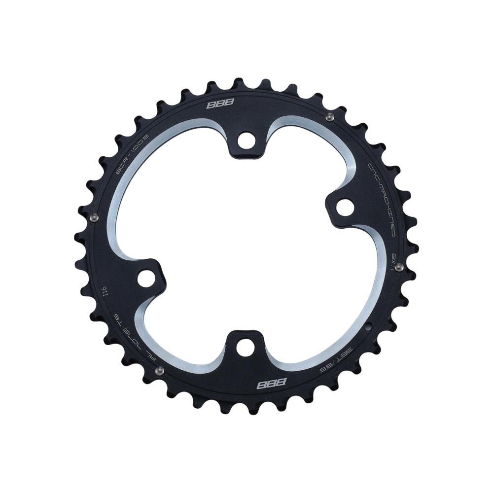 BBB Cycling Kettenblatt MTB Gear Shimano XT M8000 38T 96mm schwarz - präziser Antrieb für moderne MTB-Schaltungen