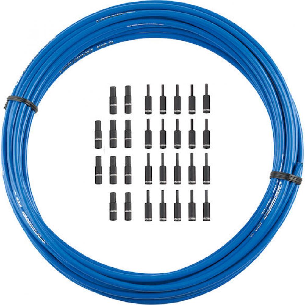 Jagwire KEB-SL Bremszugaußenhülle 5 mm x 10 m Blau - Kevlar-verstärkt mit Slick-Lube-Liner