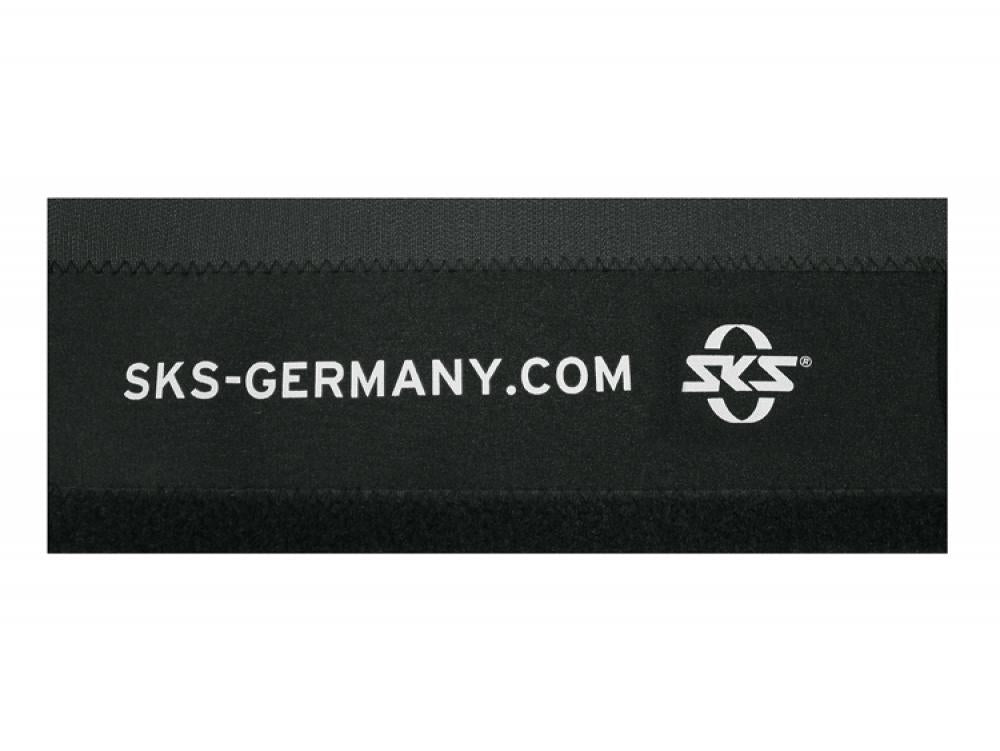 SKS Neopren Kettenstrebenschutz 21x11cm robuster, dehnbarer Schutz mit langem Klettverschluss, verhindert zuverlässig Beschädigungen und Kratzer