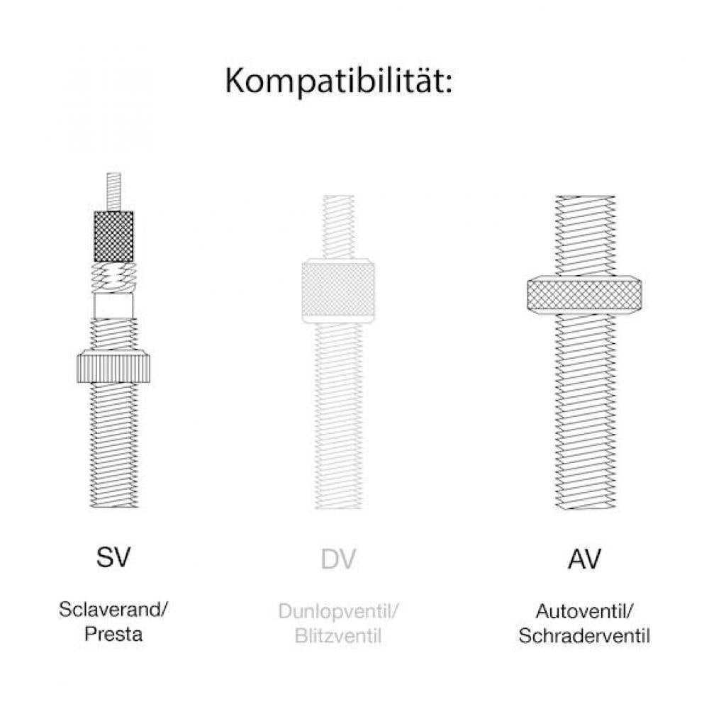 Merida Adapter für CO2 Kartusche One Size Schwarz - schnelle Reifenbefüllung unterwegs