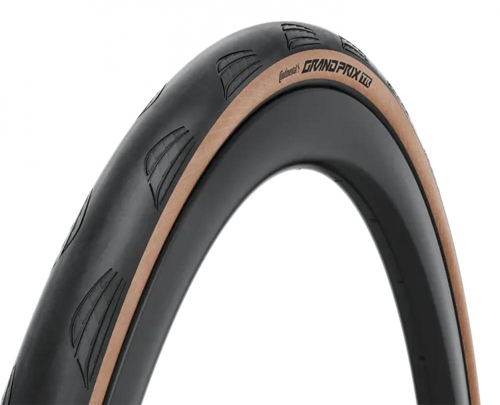 Continental Grand Prix TR Rennradreifen 28-622 Tubeless Ready mit Pannenschutz und brauner Seitenwand.