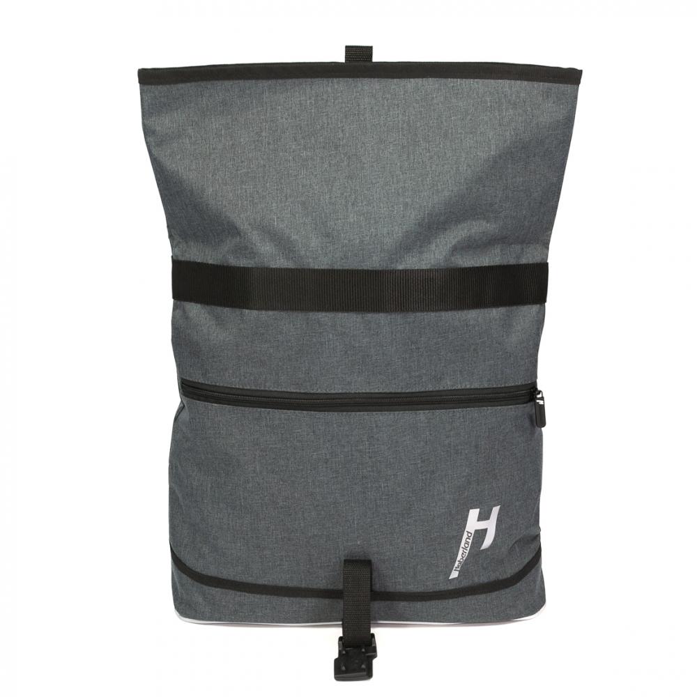 Haberland Einzeltasche Melan I 4 nature anthrazit/reflex - nachhaltige Gepäckträgertasche neueste Version