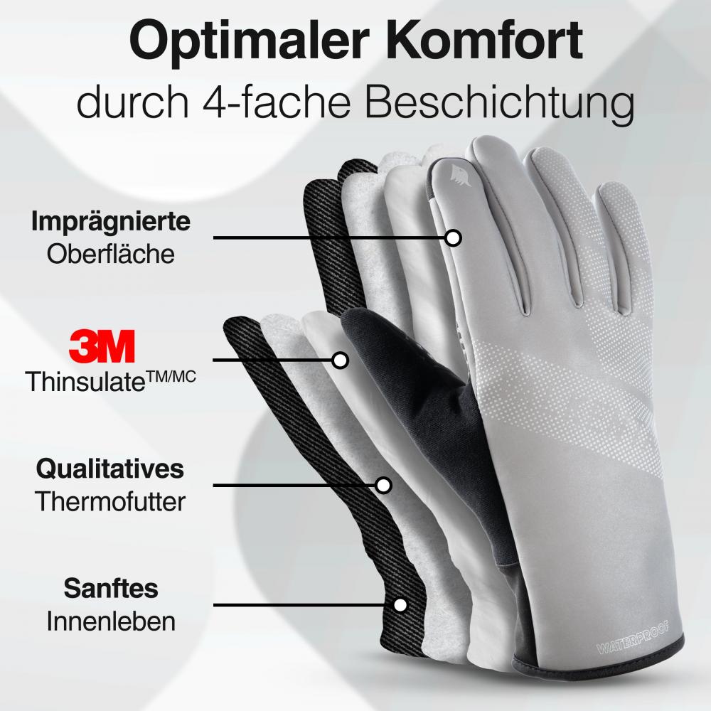 Valkental Handschuhe GloRider V2 Ultra Gr. M Silber Reflectiv