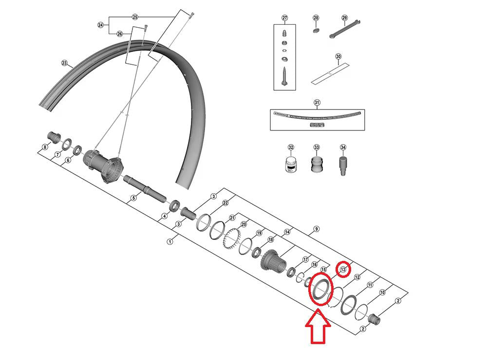SHIMANO Dichtring FH-M9210-B außen 10 mm - zuverlässige Nabenabdichtung in moderner Ausführung
