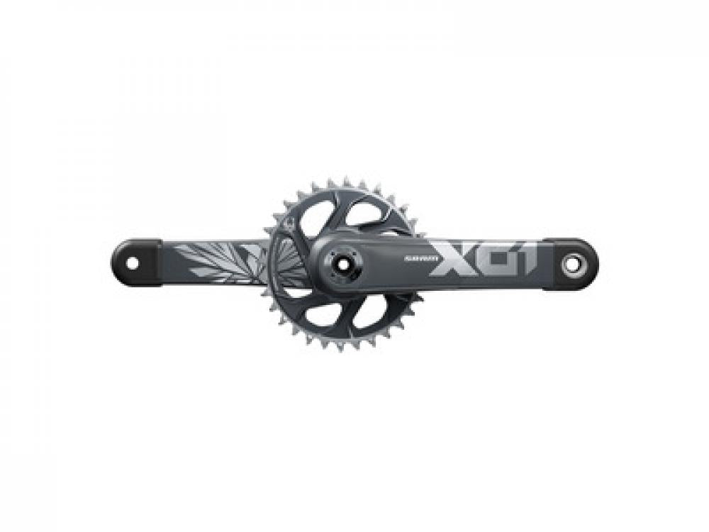SRAM X01 Eagle DUB Kurbelgarnitur 170mm 32T lunargrau 55 mm - leichte MTB-Performance