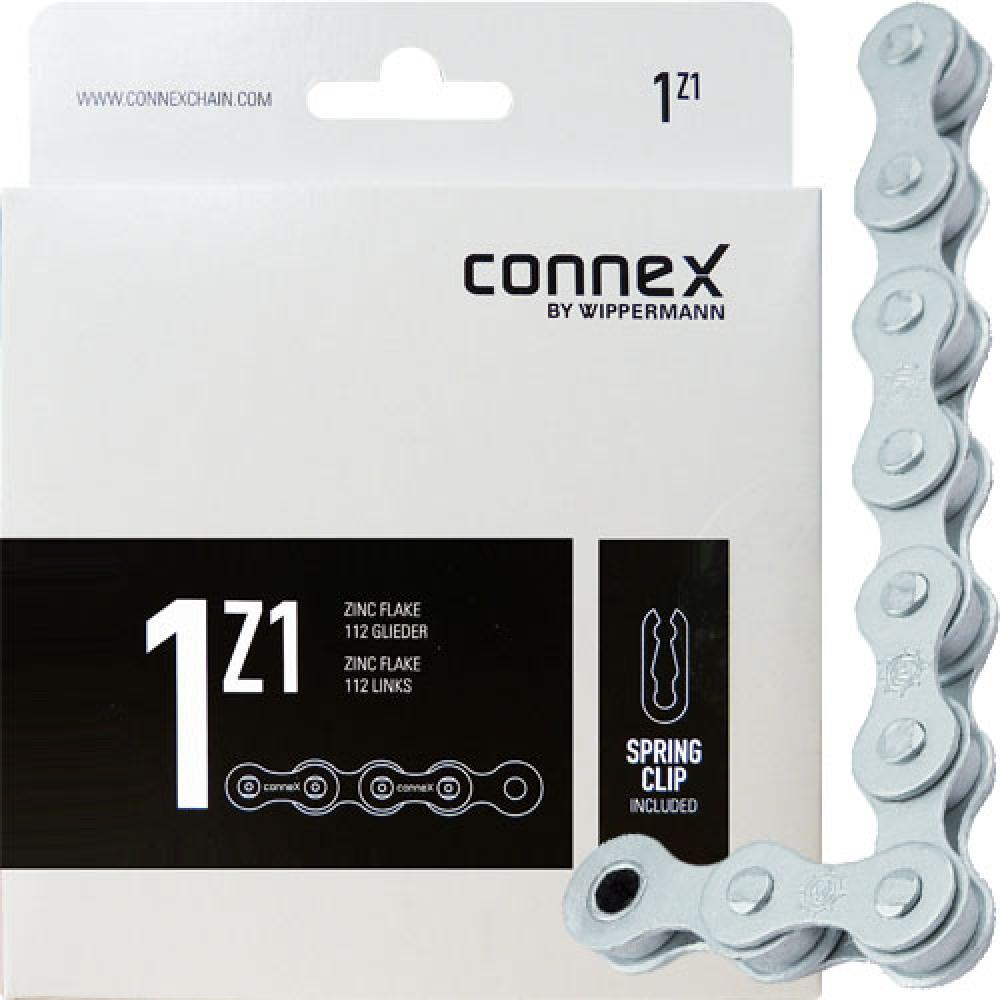 ConneX 1Z1 1s Kette 112 Glieder silber - rostgeschützte Einzelgang-Kette