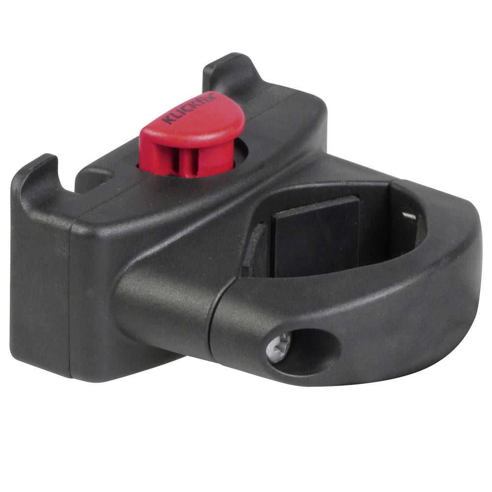 KLICKfix Caddy Oversize Lenkeradapter schwarz-rot für E-Scooter und Falträder, Rohre 36-55mm, 7kg.