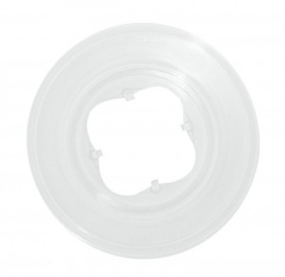 Weiße Shimano Speichenschutzscheibe CP-FH35 (137mm, 32-Loch) für Kassette und Speichenschutz.