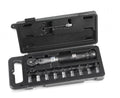 XLC Drehmomentschlüssel TO-S87 (4-24 Nm, 1/4") mit Bits im Werkzeugkoffer.