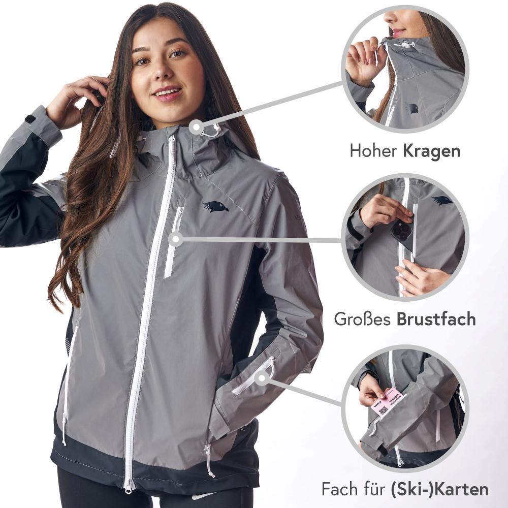 Valkental Damenjacke Softshell 3XL grau