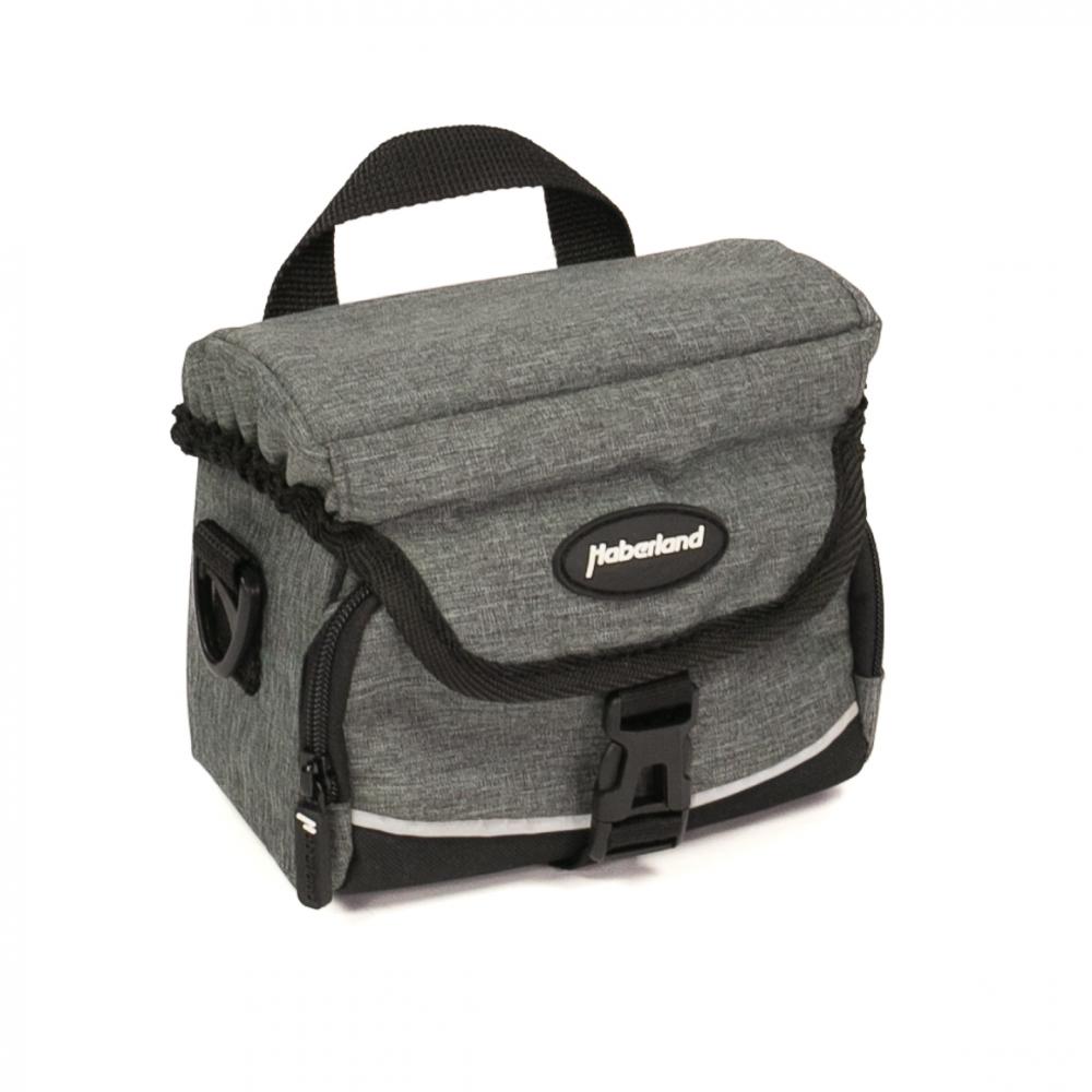 Haberland Lenkertasche 2l Mini grau - kompakte Lenkertasche mit KLICKfix-Adapter