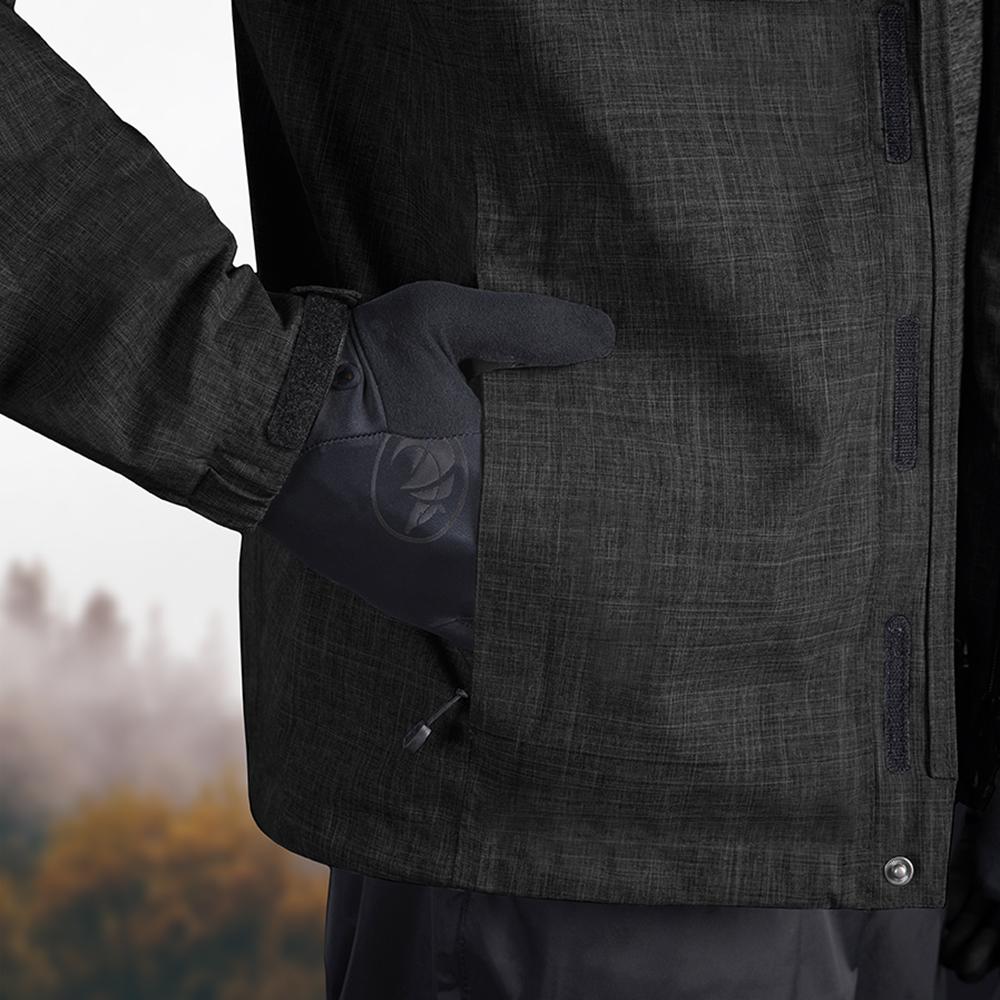CHIBA Rainjacket Herren - wasserdicht, winddicht, atmungsaktiv, schwarz, XL