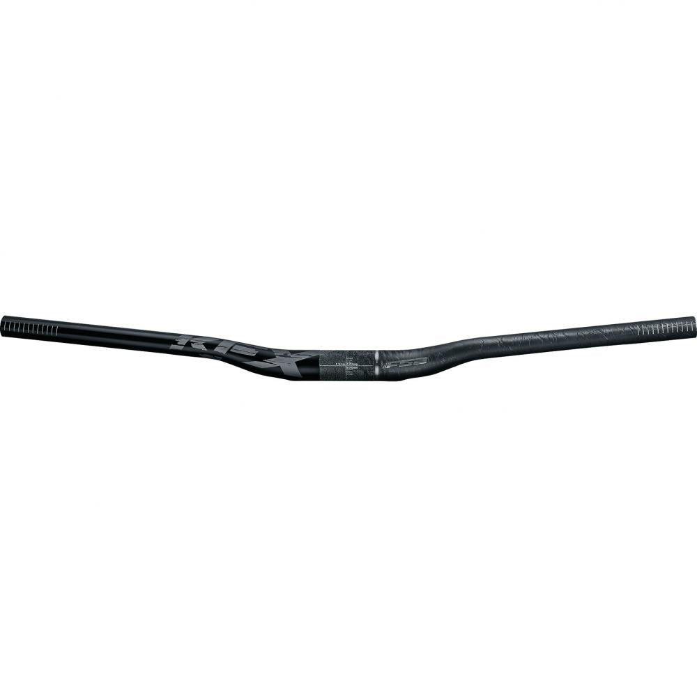 FSA KFX Low Riser Lenker 31,8 x 700 mm Schwarz/Silber - Carbon-Composite MTB-Lenkerbügel mit innenliegender Kabelführung