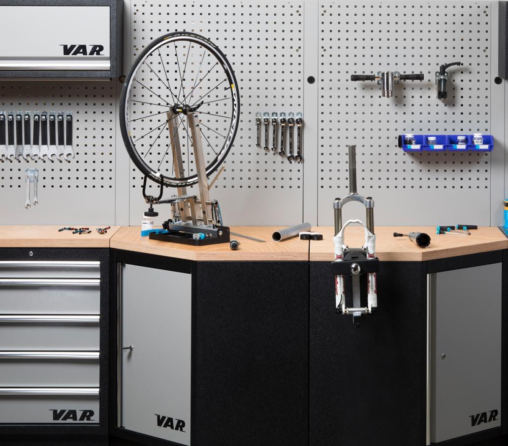 VAR Werkzeuglochwand MO-52239 für Unterschrank 1052 614 Grau - flexible Werkstattorganisation