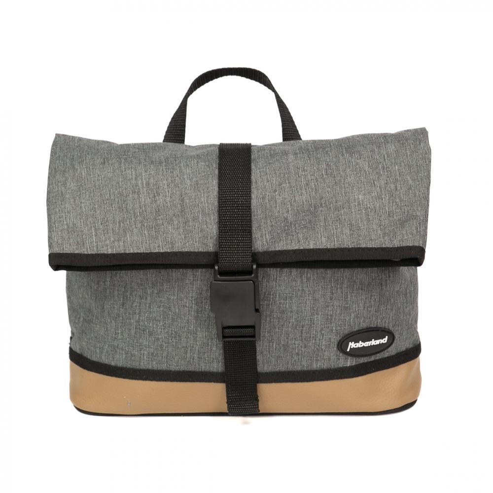 Haberland Lenkertasche Mel eMotion grau/hellbraun - praktische E-Bike Lenkertasche mit KLICKfix