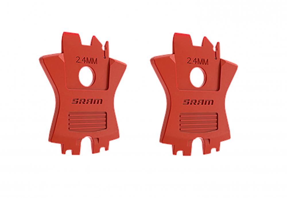 SRAM Belagspreizer 2,4 mm für eTap/S900 Monoblock Bremssattel, 1-teilig, 2 Stück optimaler Belagabstand und Transportsicherung