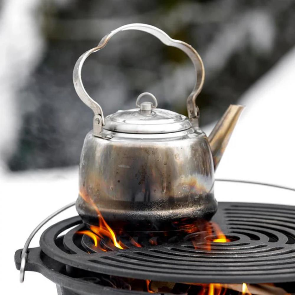 Petromax Teekessel TK1 Edelstahl 1,5 Liter ideal für Outdoor, Camping und Zuhause, geeignet für offenes Feuer und alle Herdarten