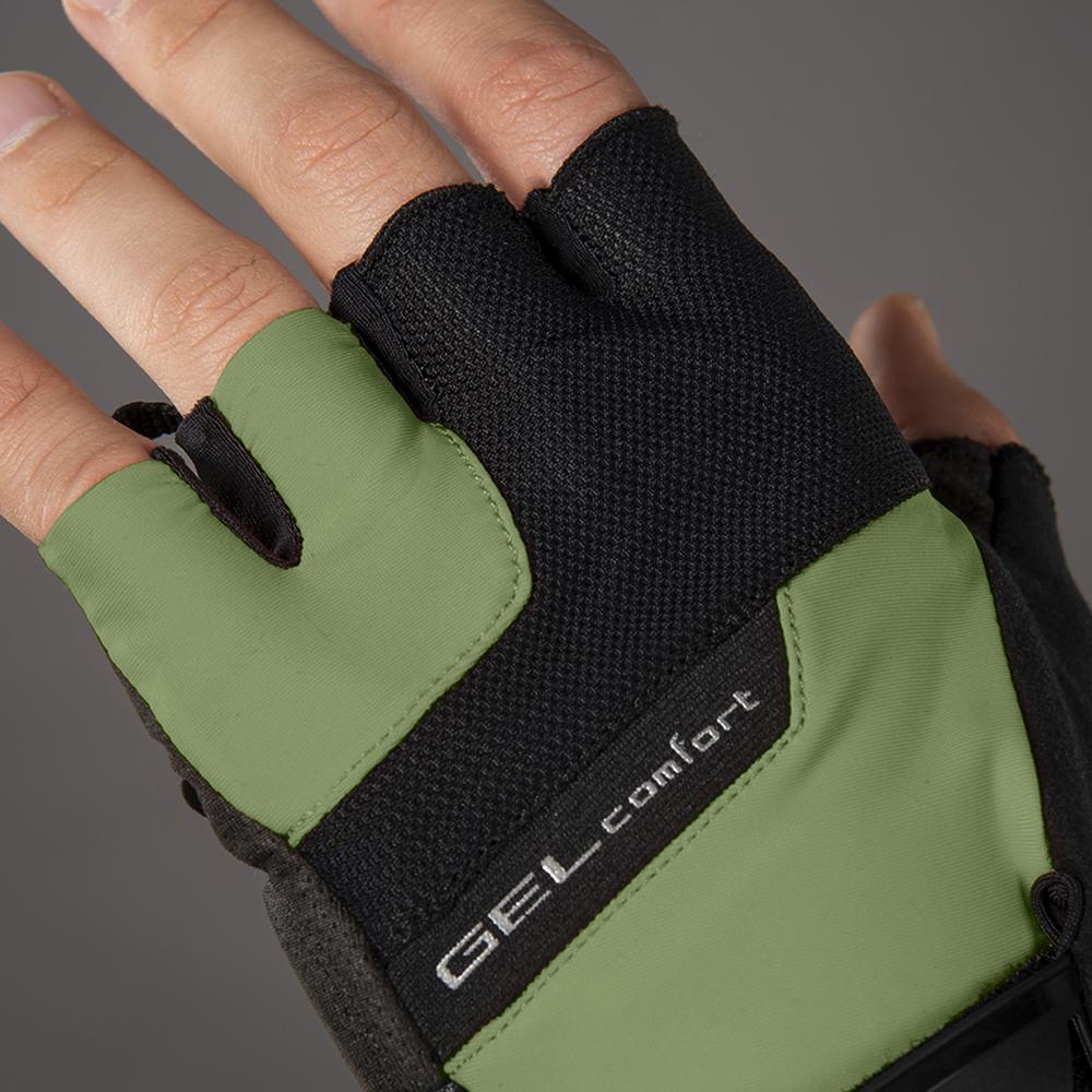 CHIBA Gel Comfort - Radhandschuhe olive 3XL mit Poron-Gel-Polsterung