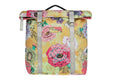 Basil Doppeltasche Bloom Field honey yellow: Gelbe Fahrradtasche mit Blumenmuster, 35 Liter Volumen und MIK-System.
