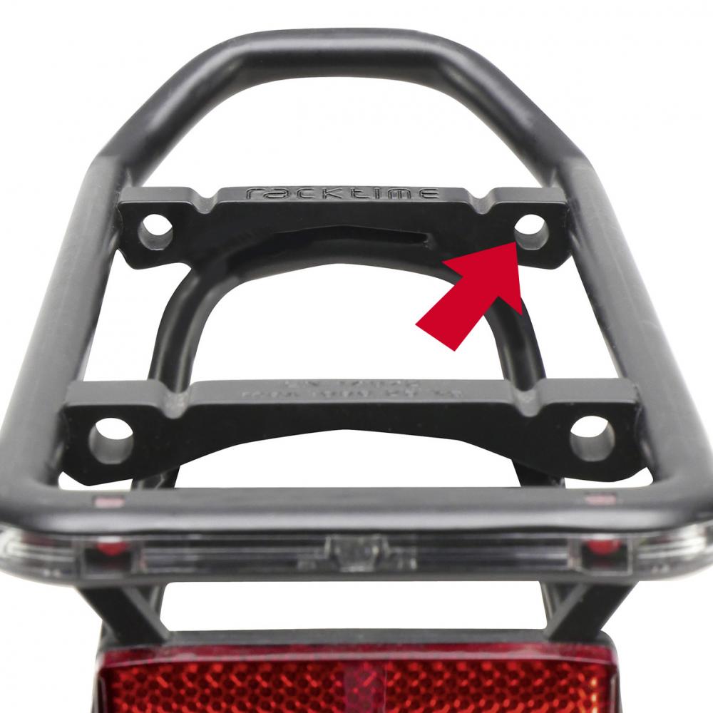 Racktime Gepäckträgeraufnahme Detail für KLICKfix Hinterradkorb Alumino GT, Montagepunkt