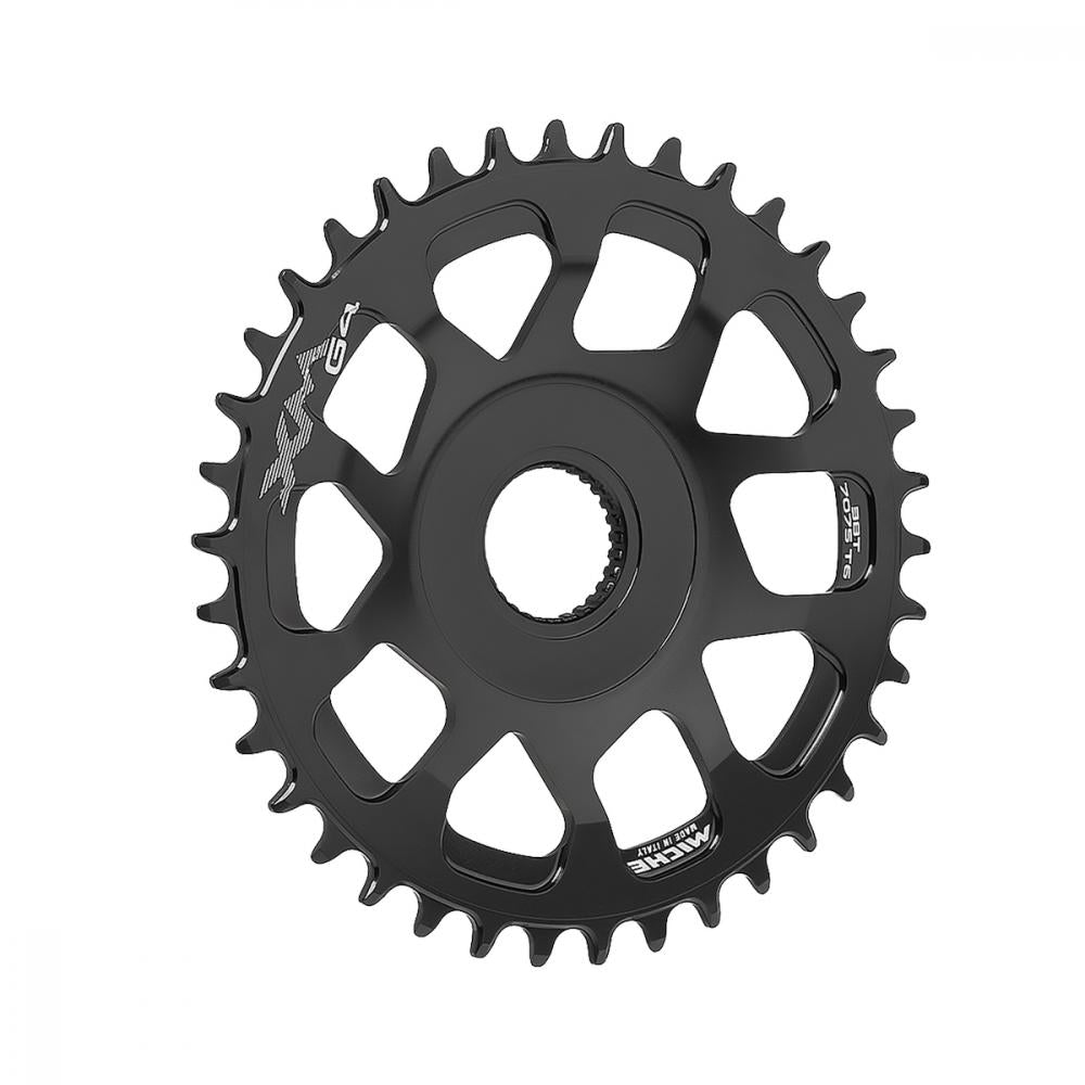 Miche E-Bike XM G4 Kettenblatt 34 Zähne, schwarz, 7075-T6 Aluminium, präziser Antrieb, Made in Italy.
