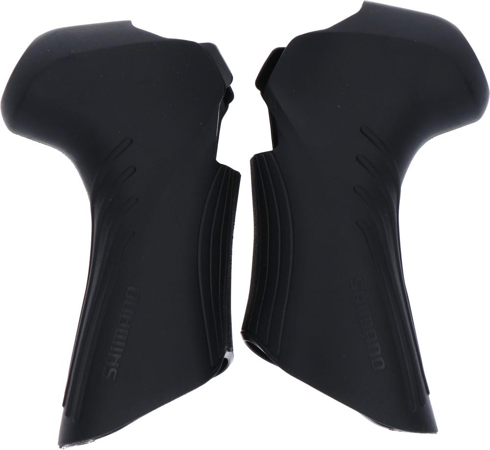Shimano GRX ST-RX815 Hebelabdeckung Paar, schwarze Griffgummis für Rennrad-Schalt-Bremshebel.