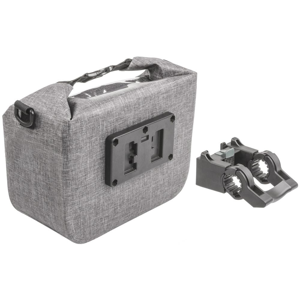 M-Wave Lenkertasche Suburban Front grau Größe 13x28x21 cm 7l