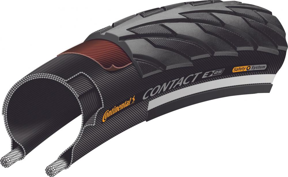 Continental Reifen Conti Contact Reflex 28x1.60 Zoll 42-622 schwarz Reflex E-25 SafetySystem Breaker