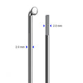 cnSpoke Speiche STD14C 280mm Ø2mm 95° silber 100 Stück Edelstahl ohne Nippel