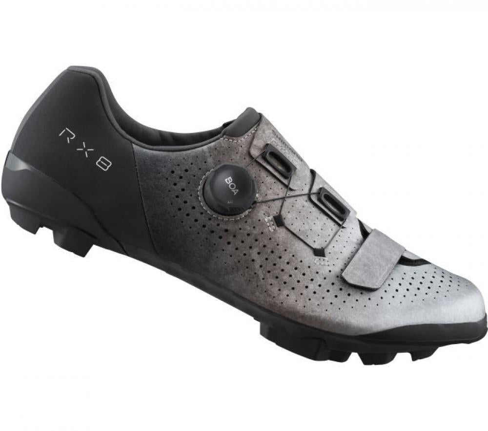SHIMANO Fahrradschuhe RX801 Herren/Damen Gravel SPD, Größe 44, Silber