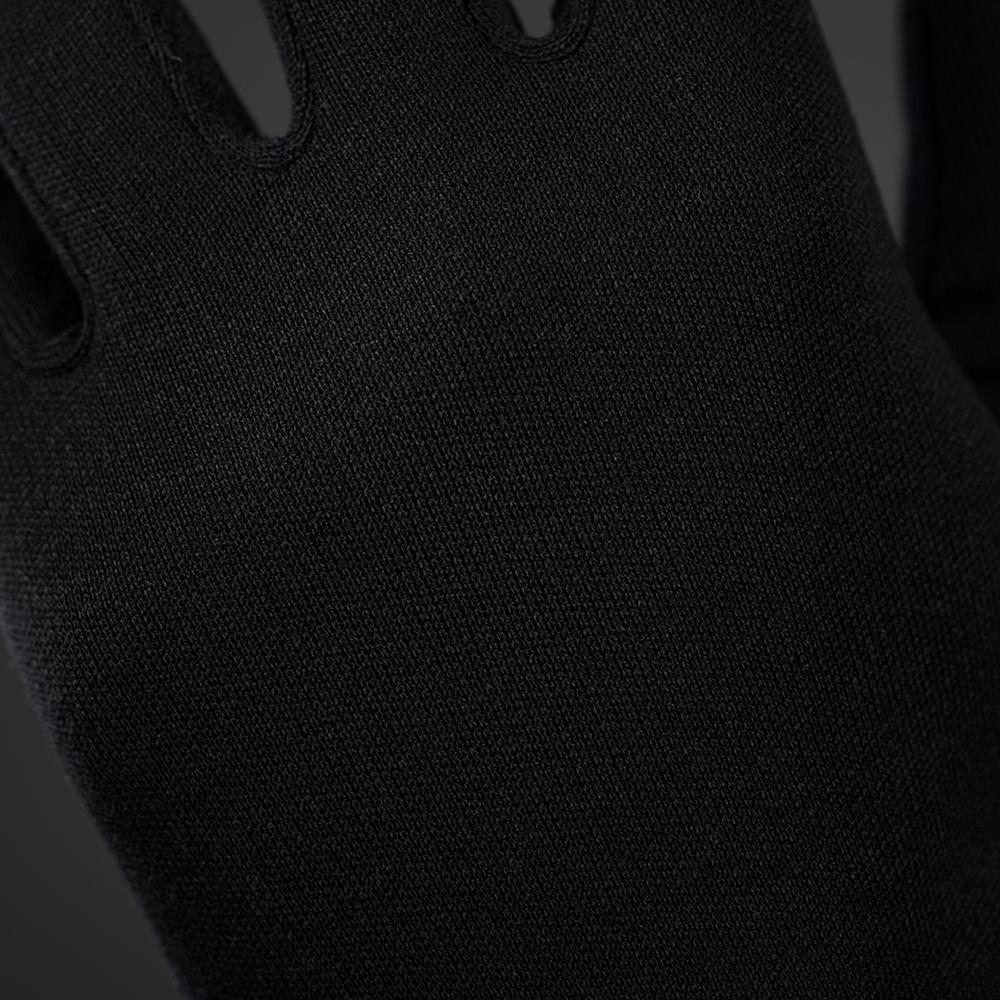 CHIBA Seiden Handschuh - Unterziehhandschuh, schwarz, Größe M, Touchfinger, 46 g