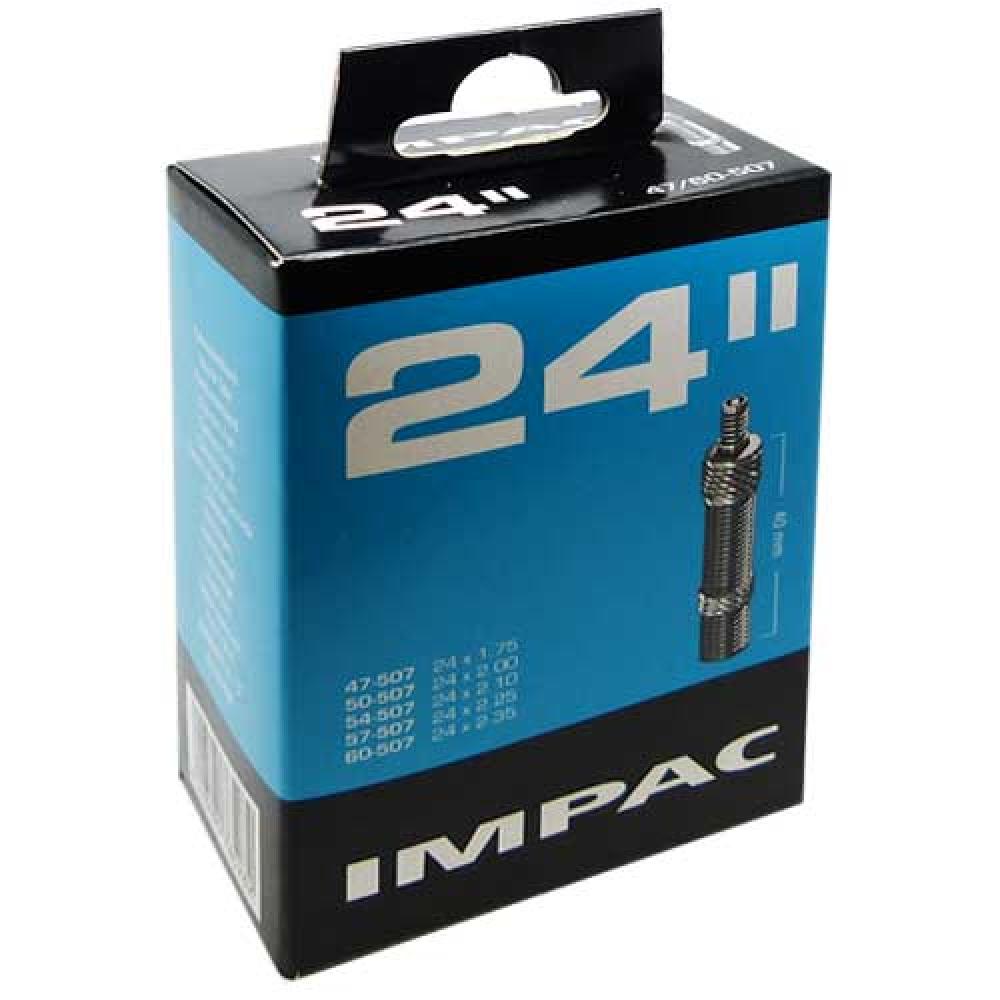 Impac Schlauch 24x1.50-2.35" 40/60-507 DV Dunlop-Ventil 40mm in blauer Produktverpackung.