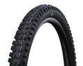 Schwalbe MAGIC MARY Evolution Line Faltreifen 27,5x2,6 Zoll schwarz mit lila Streifen, ultimativer Gravity-Reifen.