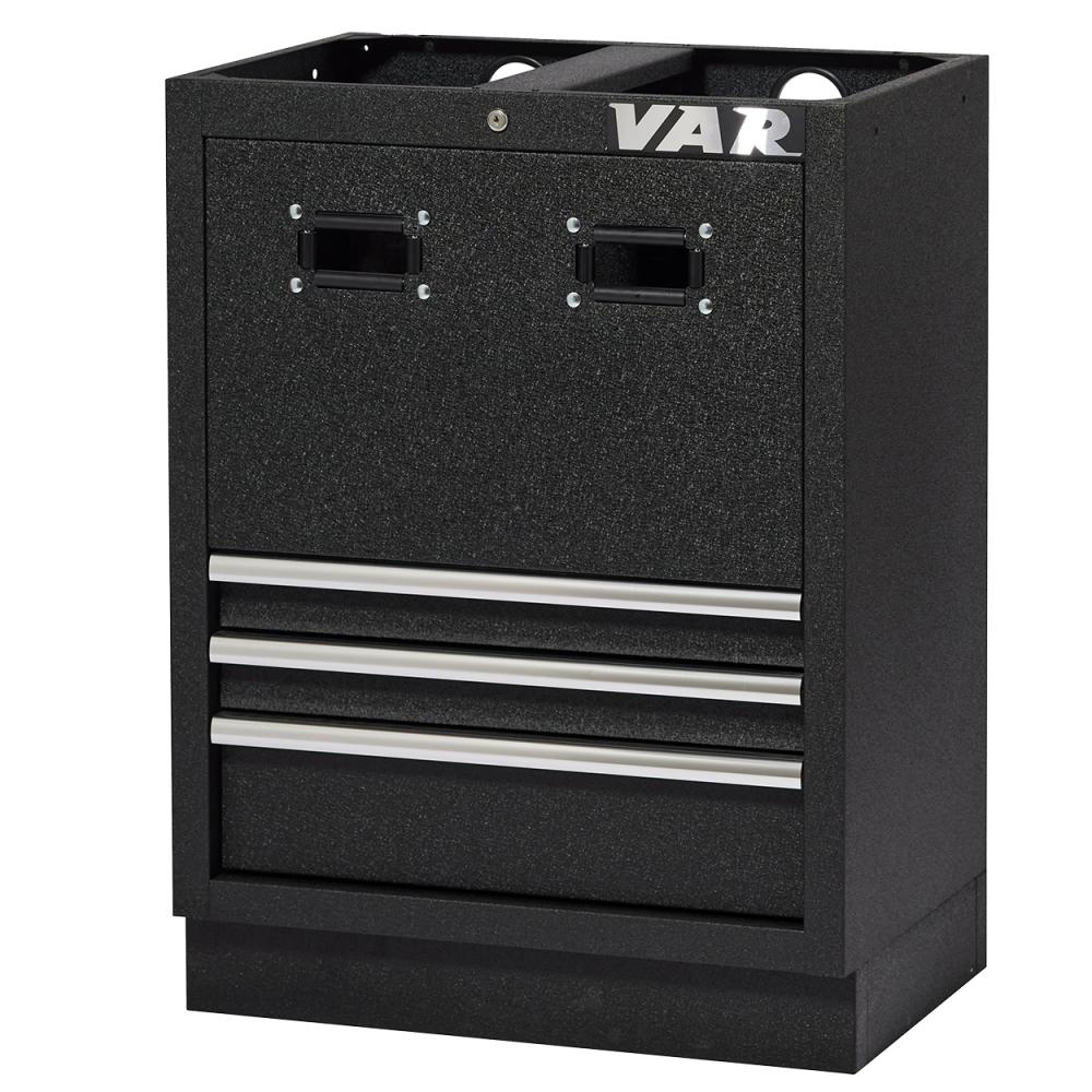 VAR Unterschrank Schlauchaufroller MO-52614 680 x 458 x 910 Black Edition - modularer Werkstatt-Unterschrank