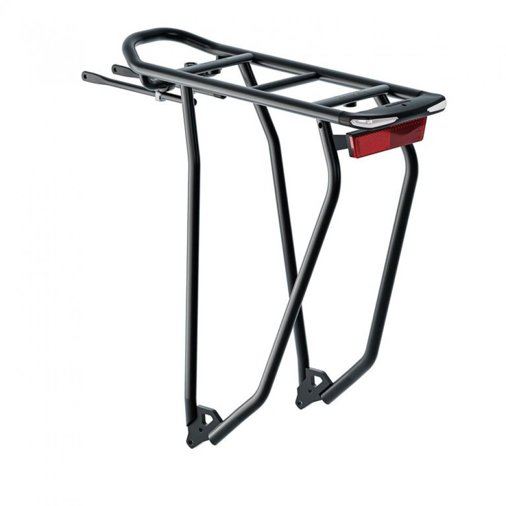 Racktime GLEAM IT 2.0 Tour Gepäckträger 28/29 Zoll schwarz - mit Standlicht und Snapit 2.0