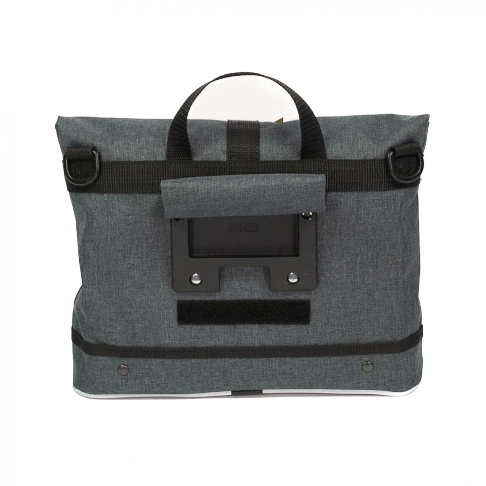 Haberland Lenkertasche Mel eMotion 4 nature anthrazit/reflex - nachhaltige Lenkertasche mit KLICKfix