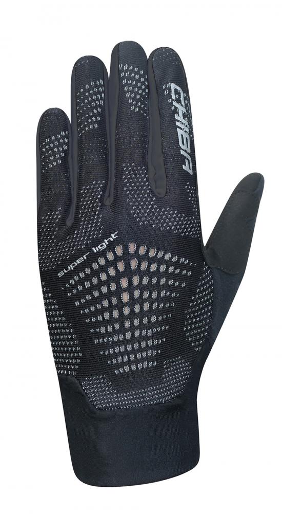 CHIBA Superlight - Radhandschuhe kurz, schwarz/schwarz, S, atmungsaktiv & leicht